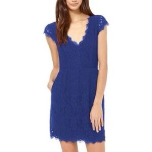 Aritzia Babaton Blue Lace Dress